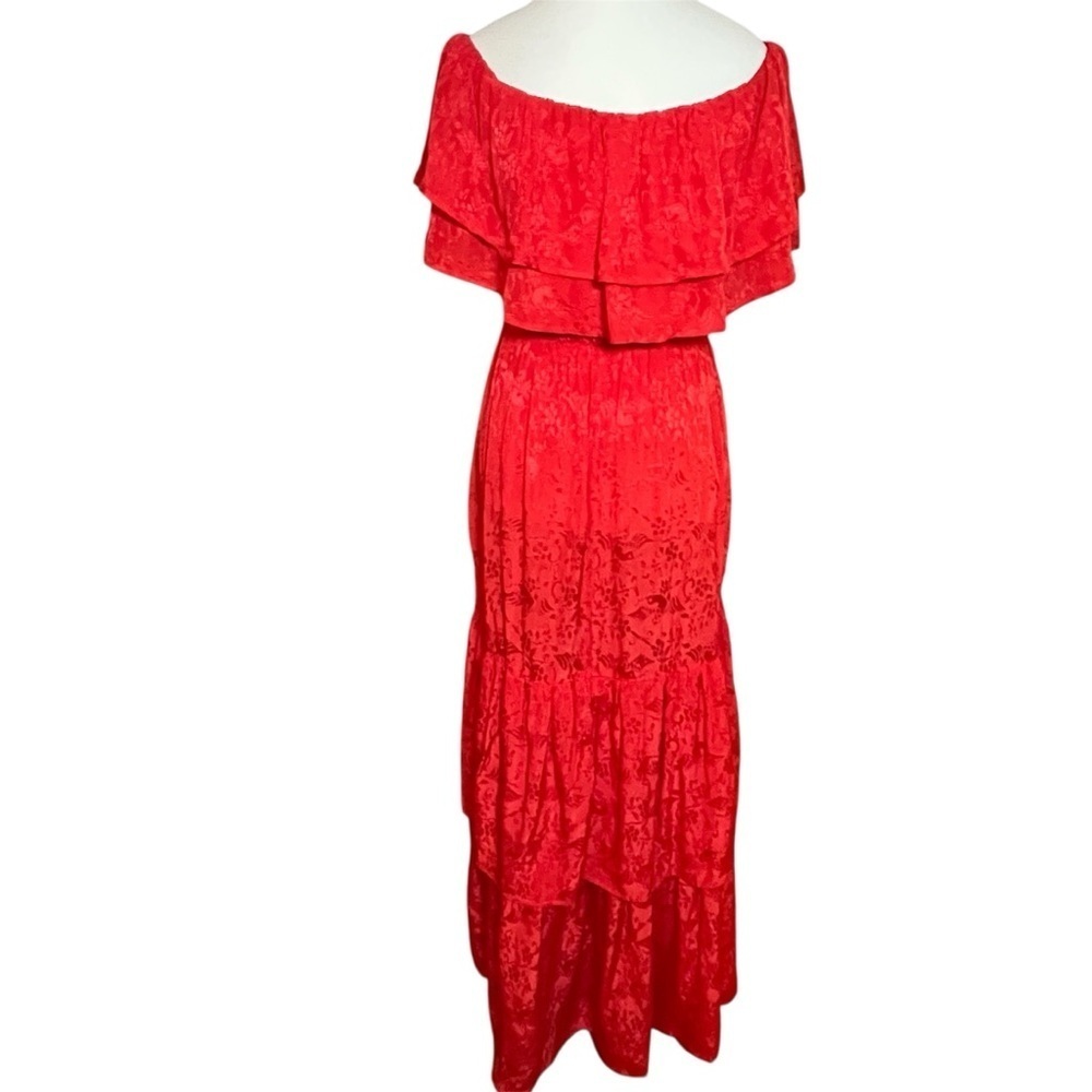House of Harlow 1960 x Revolve Miriana Maxi Dress Red Ruffle Size Small Boho - Picture 3 of 7